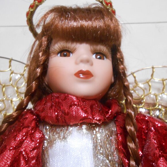 NIB COLLECTORS CHOICE LIMITED EDITION CHRISTMAS GOLD ANGEL WINGS 16" DOLL w/ COA - Picture 8 of 14